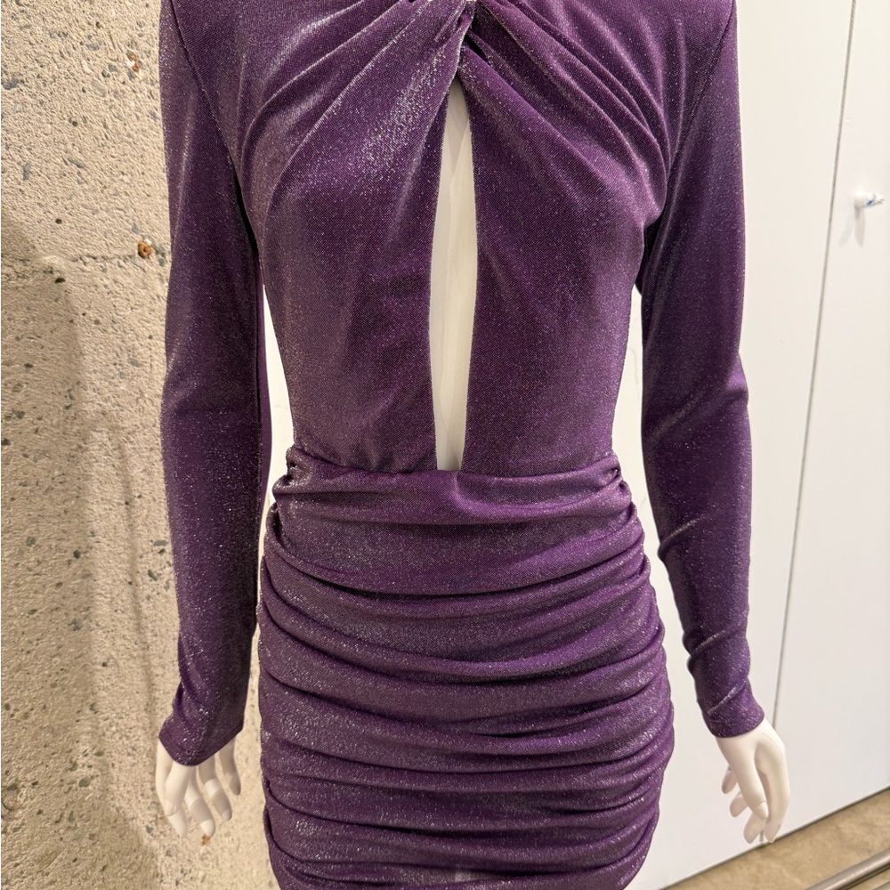 Elegant Sparkle Purple Dress